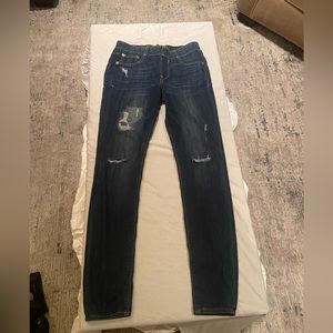 Express Brand Dark Denim Distressed Jegging Jeans  Size 2